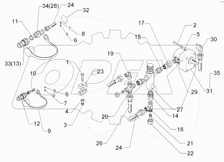 675 8209 Hydraulic assembly fan