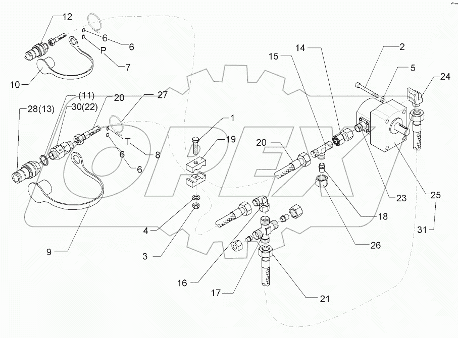 675 8210 Hydraulic assembly fan