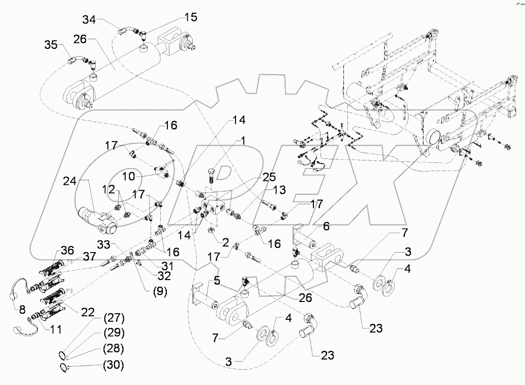 675 8251 HY-assembly coulter lifting