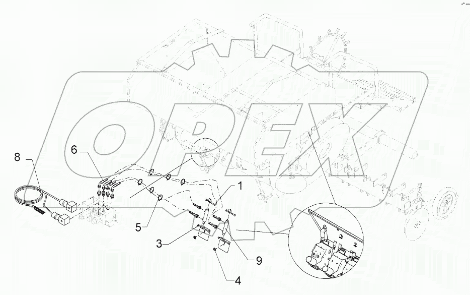 675 8434 Width section switch hydr.