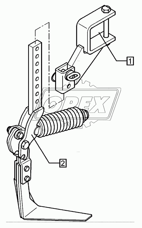 Track scraper with holder FSU-VS33-90x90-67