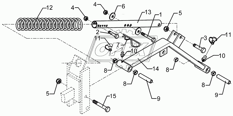 Swinging arm