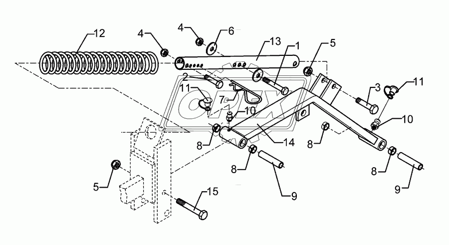 Swinging arm