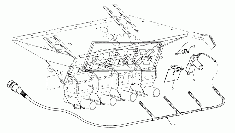 Partly width switch off 4-Teilbreiten