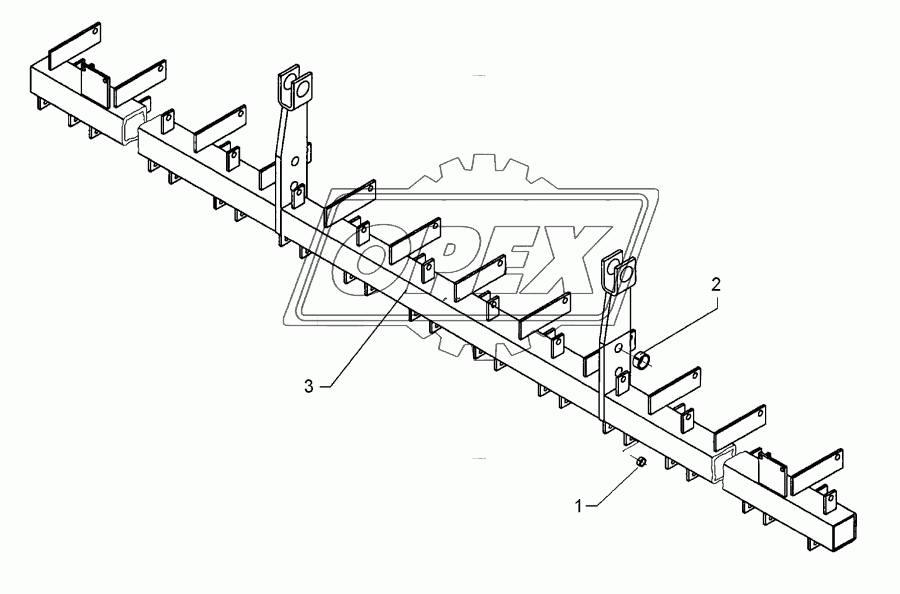 Coulter frame Solitair 9/400 32R-125 90x3980