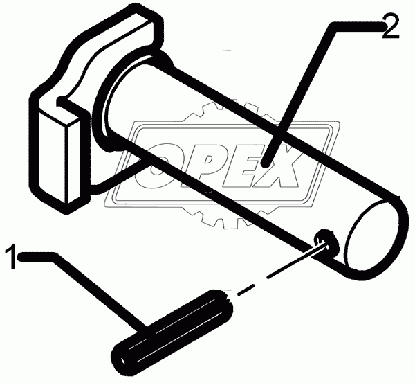 Top link pin, cpl. KAT2 LB D25,4x86