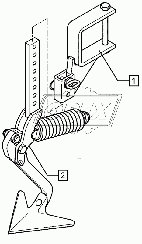 Track scraper with holder FSU-G25 120x120 Solitair
