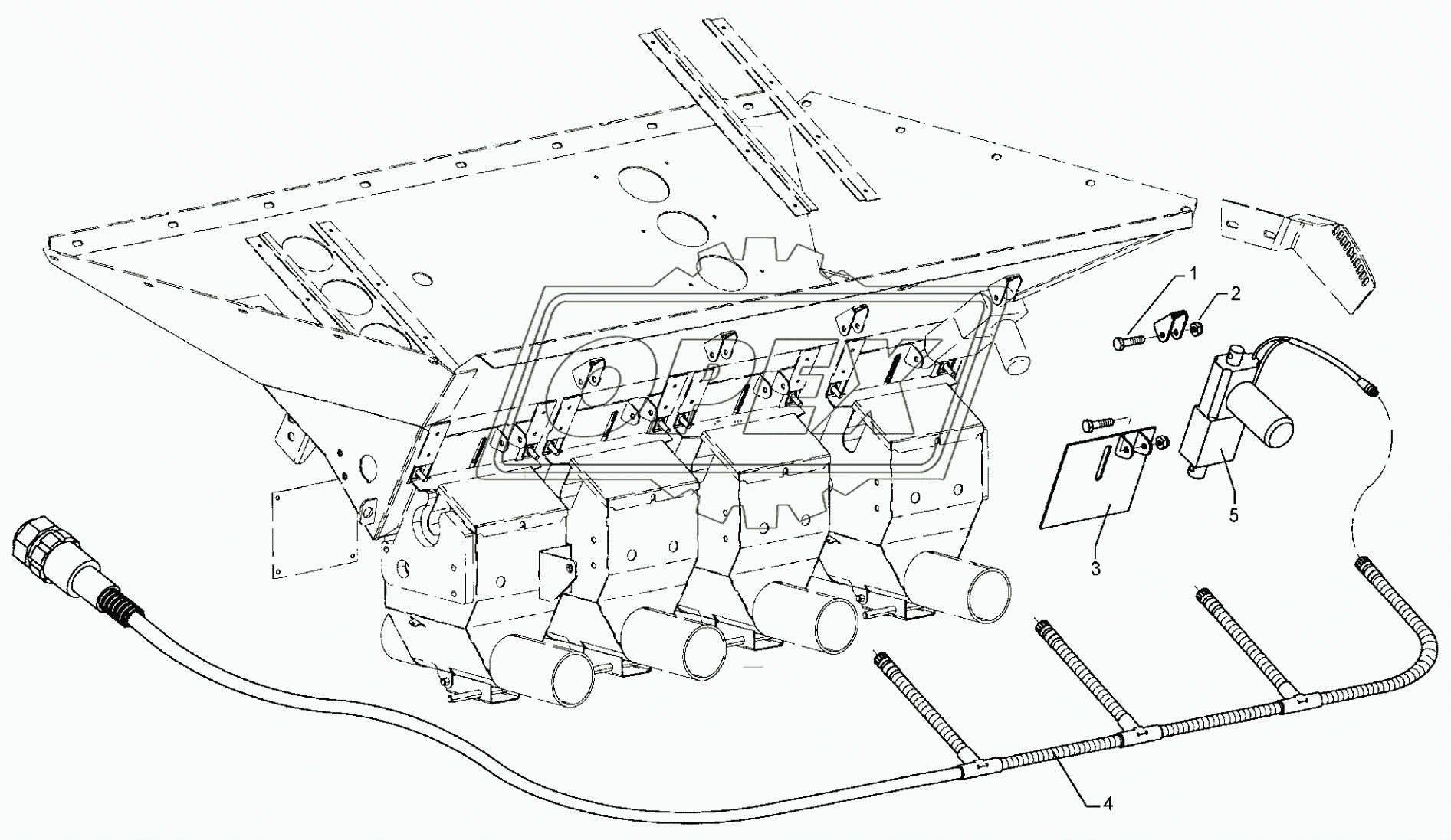 Partly width switch off 4-Teilbreiten