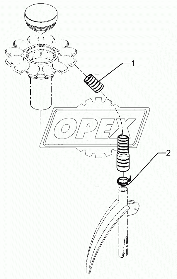 Flexible hose D25x940 2xD30