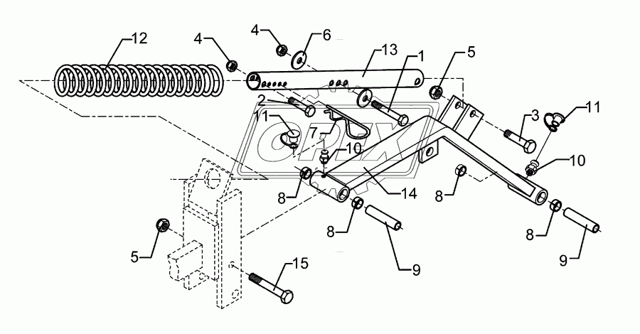 Swinging arm