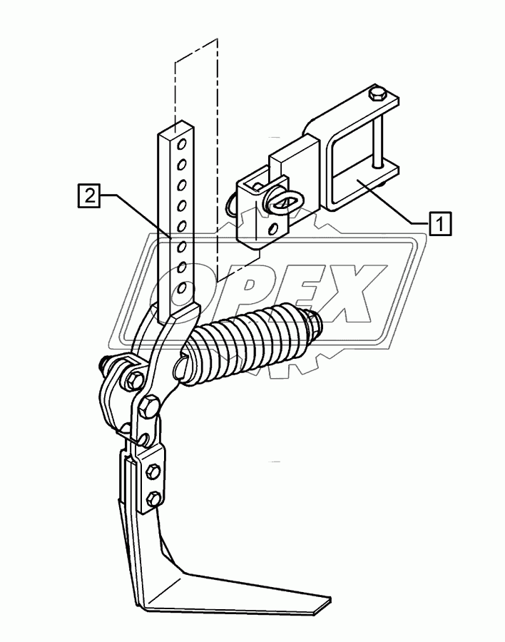 Track scraper with holder FSU-VS33-90x90-162