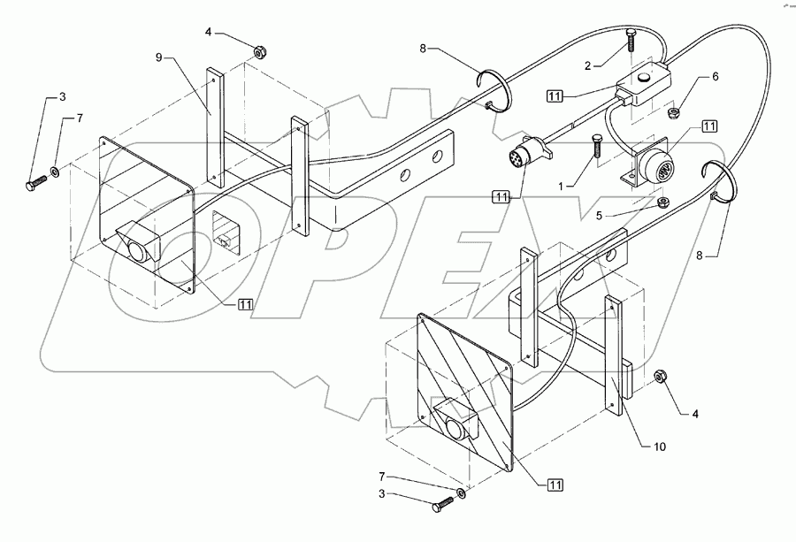 Lighting equipment, front Solitair 9 FW