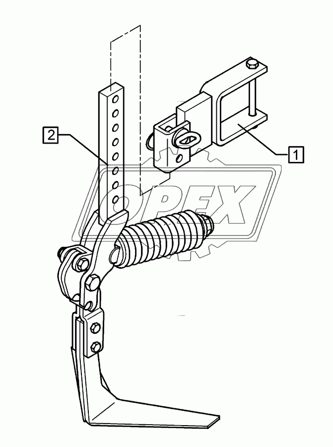 Track scraper with holder FSU-VS33-90x90-162