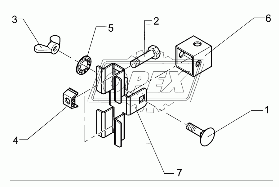 Tractor mounting set