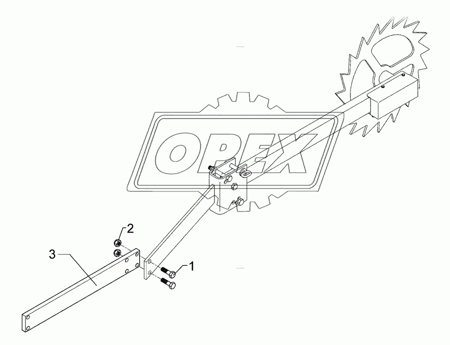 Extension pulse pick-up wheel 80x20x610 4xD12,5