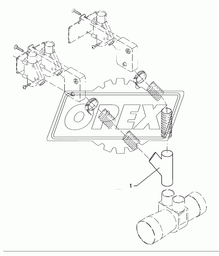 Tube turn 45° D25/30