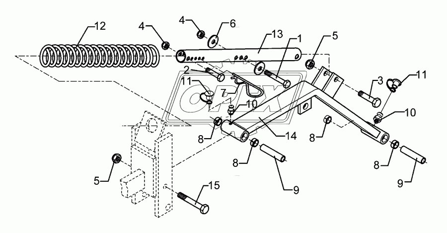 Swinging arm