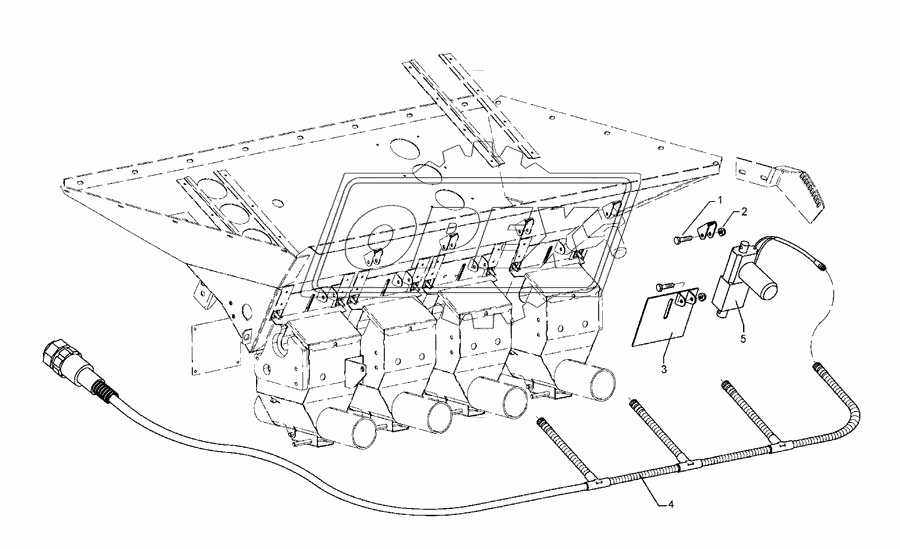 Partly width switch off 4-Teilbreiten