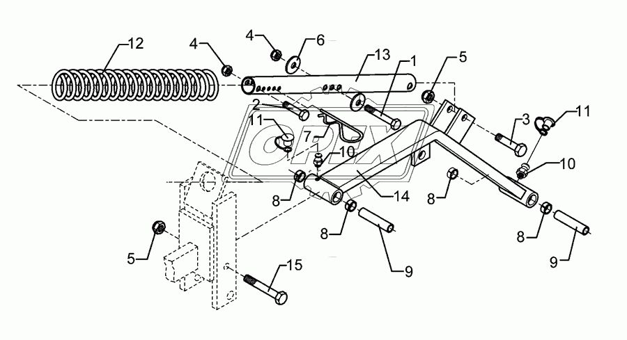 Swinging arm