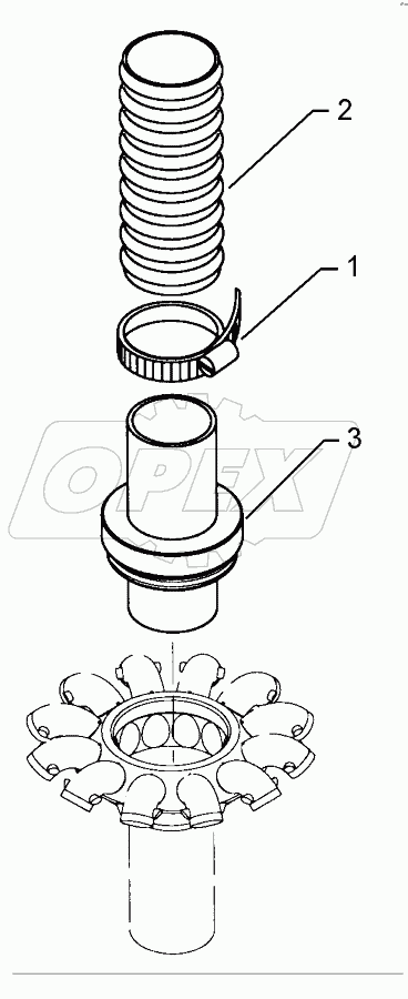 Emptying unit for hopper 9B-M72x4