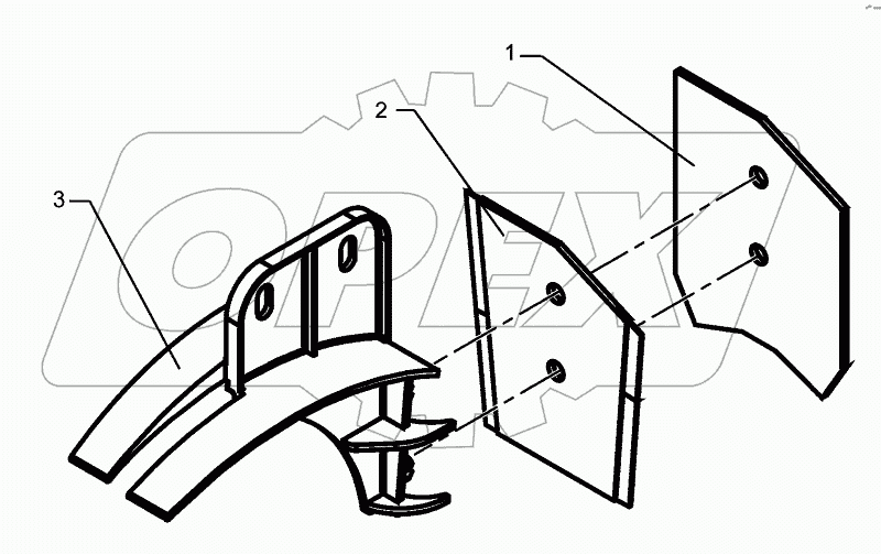 Cover with hard metal scraper kpl.