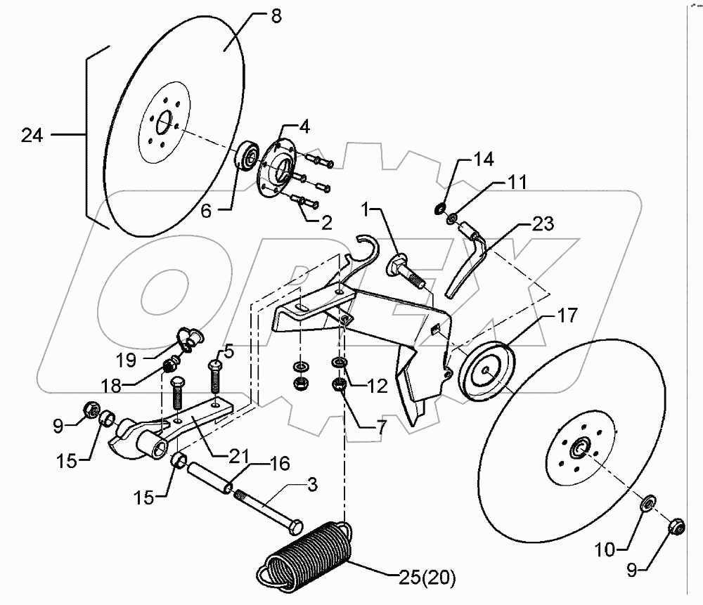 Single disc coulter, short D325 LI