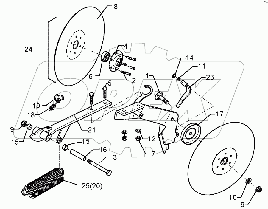 Single disc coulter, long D325 LI