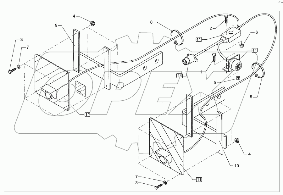 Lighting equipment, front Solitair 9 FW
