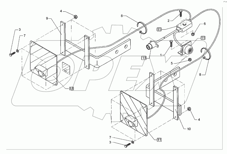 Lighting equipment, front Solitair 9 FW