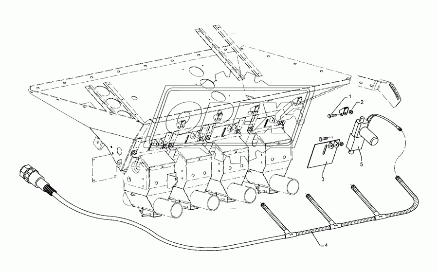 Partly width switch off 4-Teilbreiten