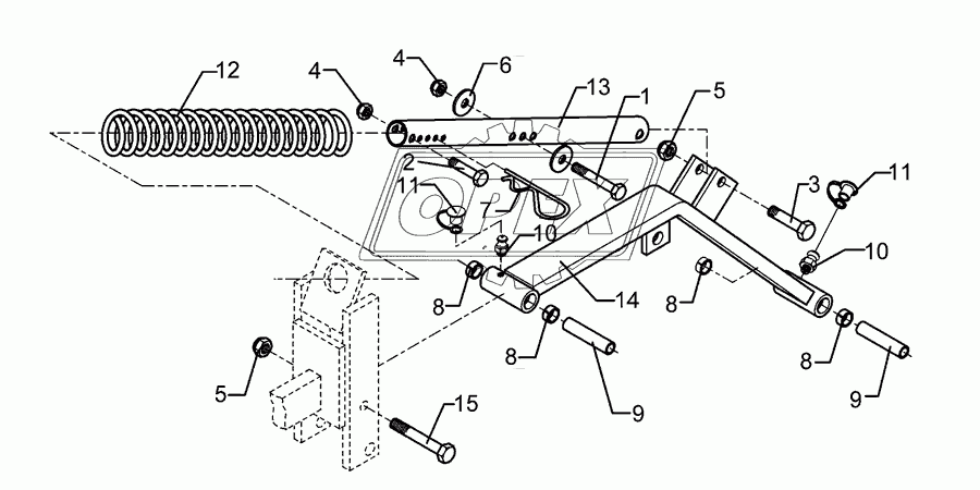 Swinging arm