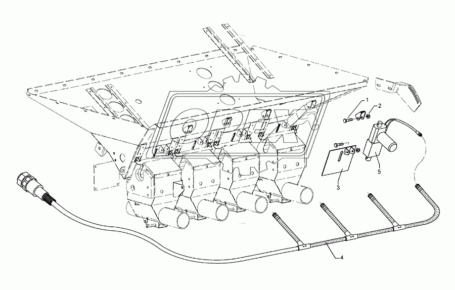 Partly width switch off 4-Teilbreiten