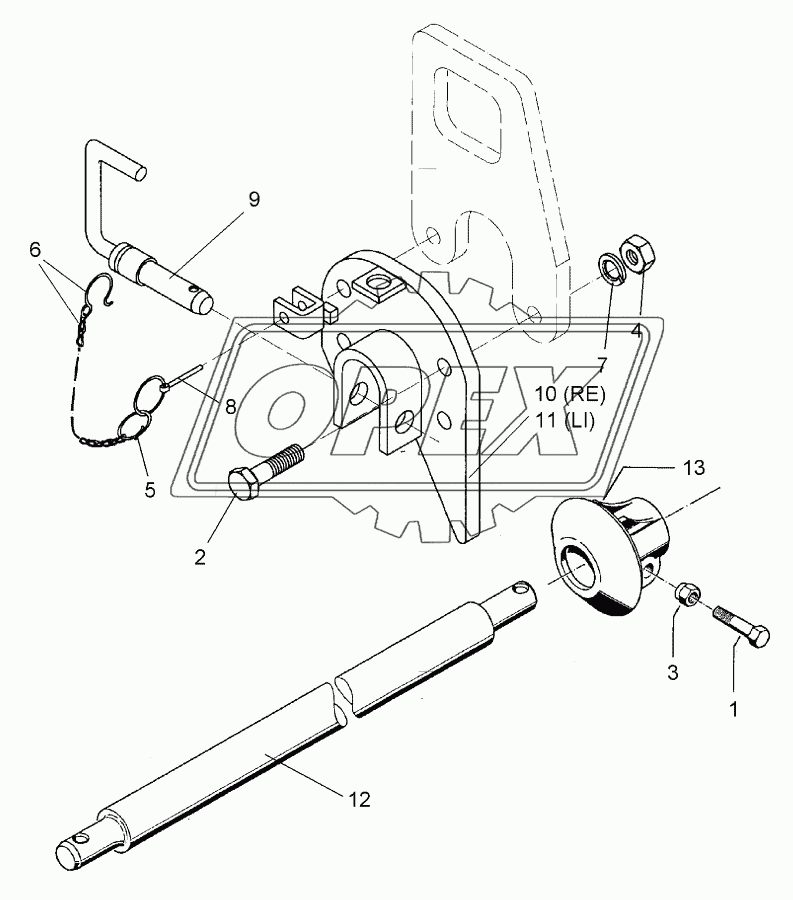 Lower link connection E55F L2 Z2