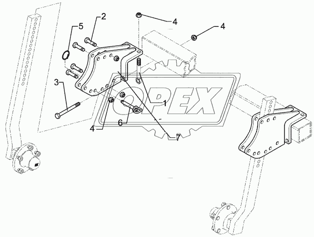 Wheel bracket 90/70x30