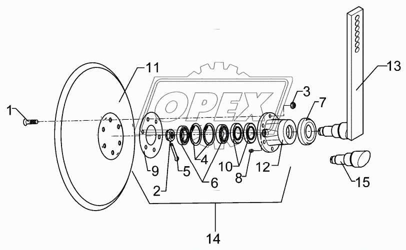 Hollow disc LI D450 Smaragd 9