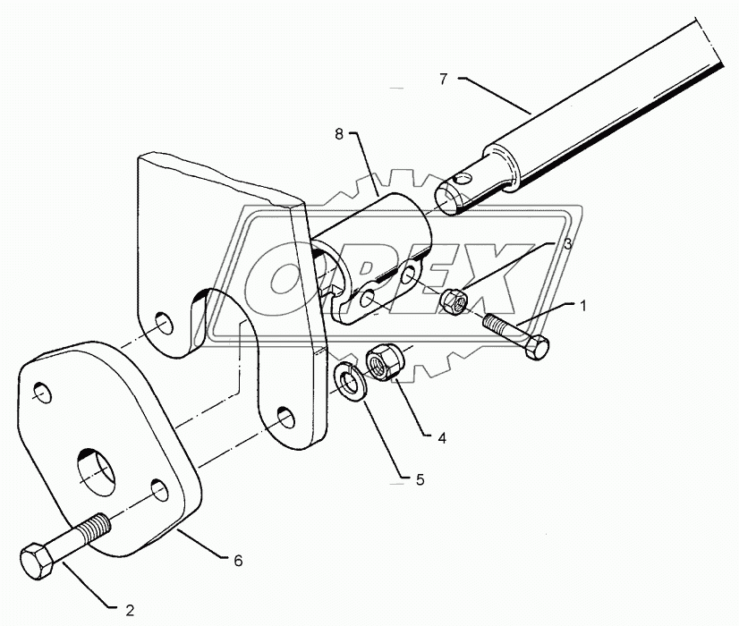 Lower link connection E55 L2 Z2