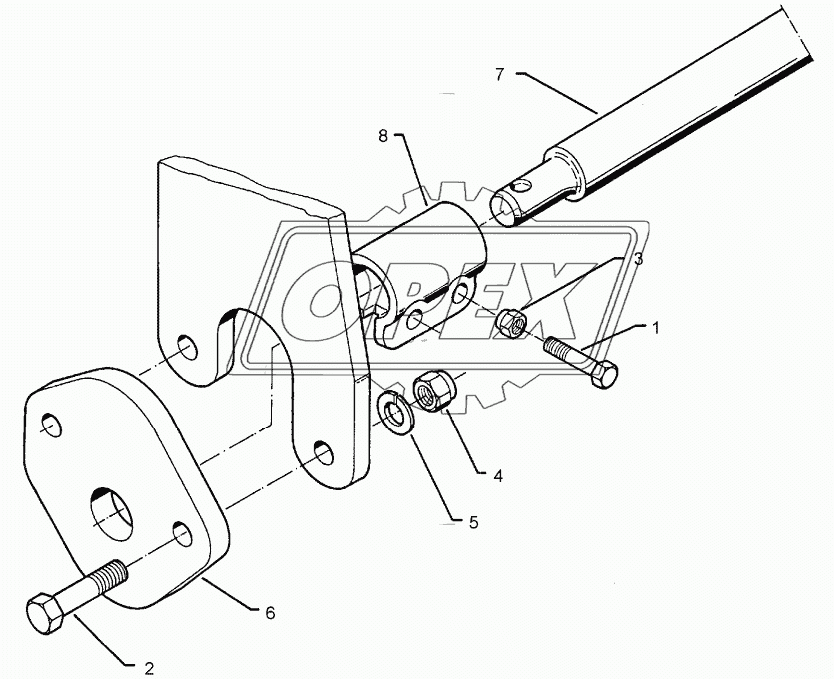 Lower link connection E55 L2 Z3