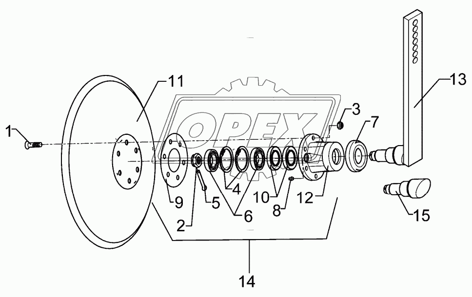 Hollow disc LI D450 Smaragd 9