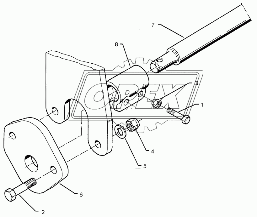 Lower link connection E55 L2 Z3