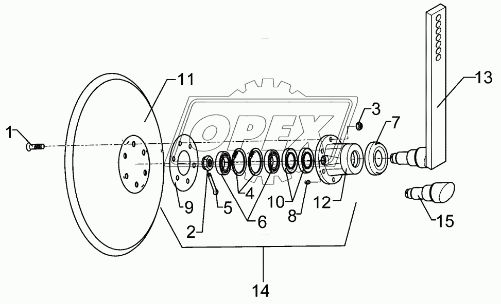 Hollow disc LI D450 Smaragd 9