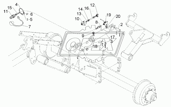 HY-assembly lift linkage DZ 110x450 1