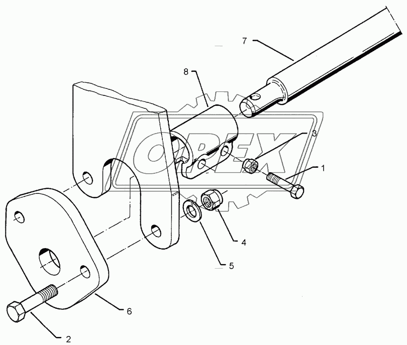 Lower link connection E55 L2 Z2