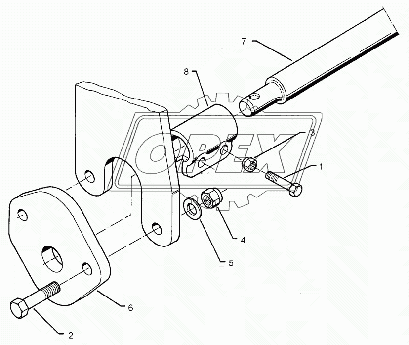 Lower link connection E55 L2 Z3