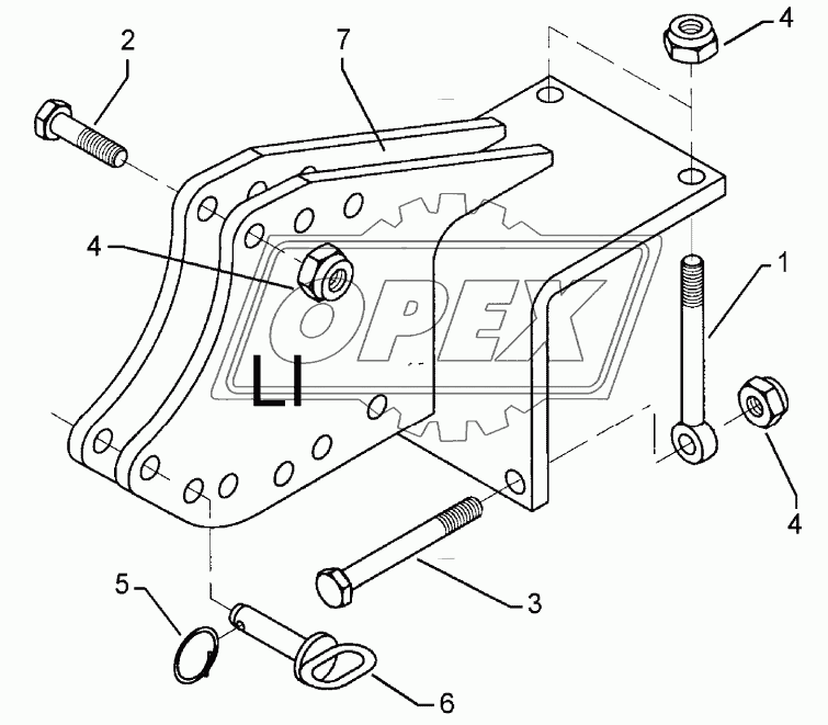 Wheel bracket 70x30 LI Topas 140