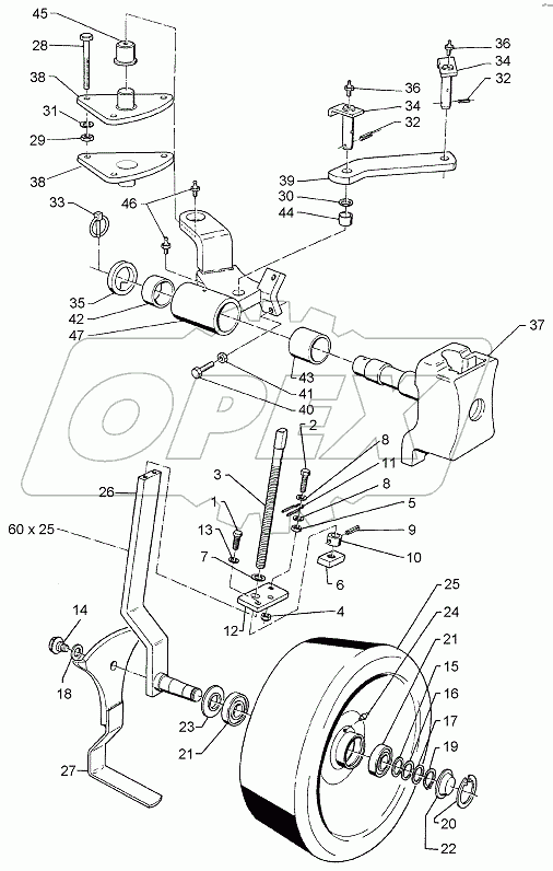  648 7698 Depth wheel, lateral
