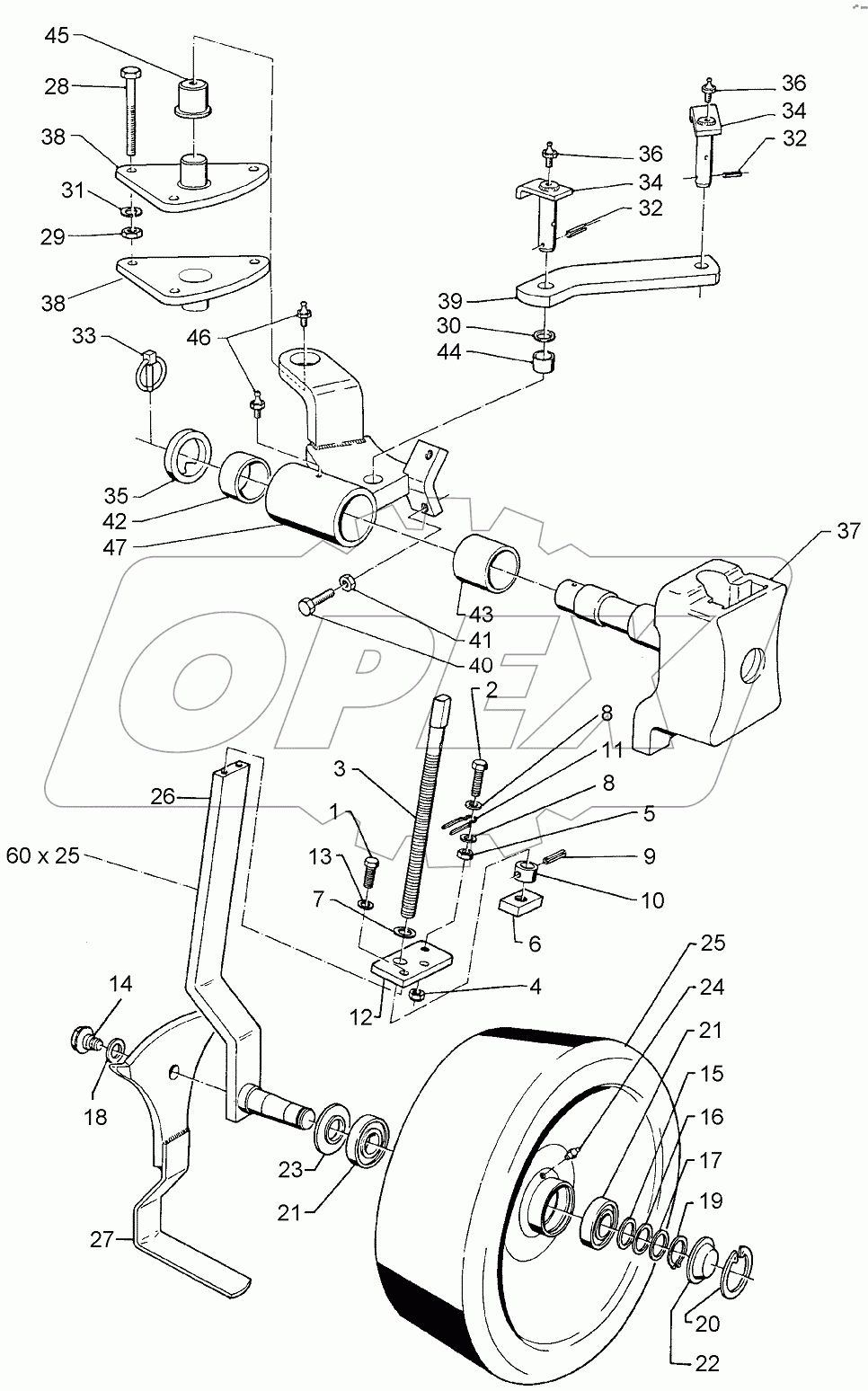  648 7697 Depth wheel, lateral