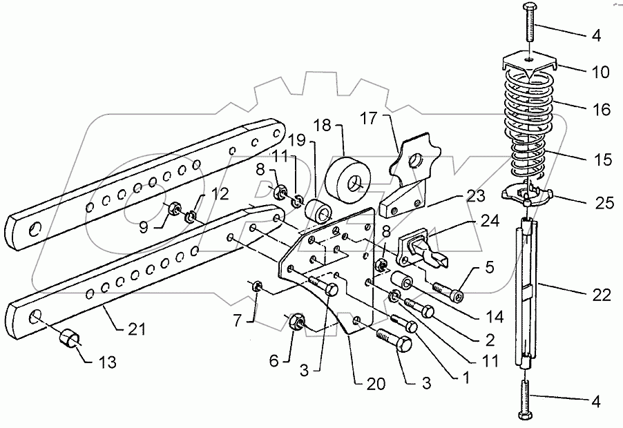  626 8169 Trip device with roller