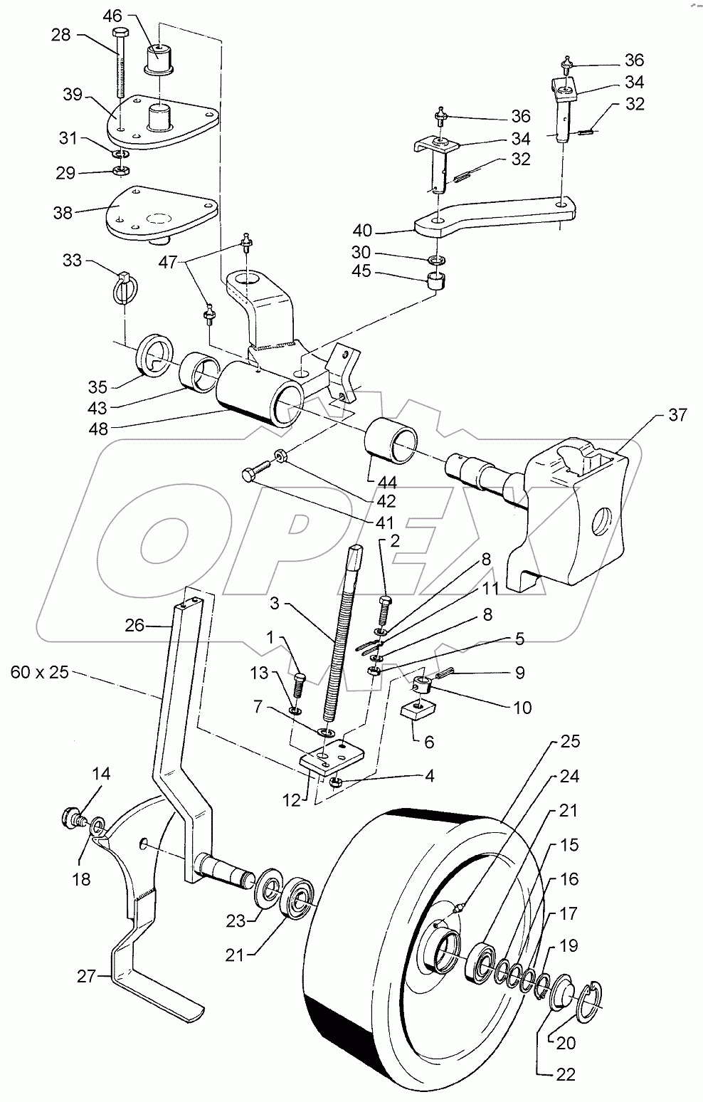  648 7710 Depth wheel, lateral