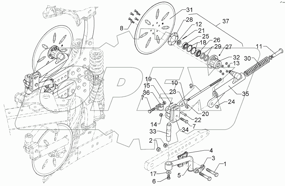  657 7819 Trip disc-coulter