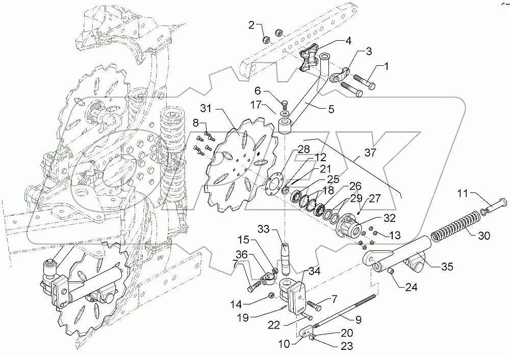  657 7820 Trip disc-coulter